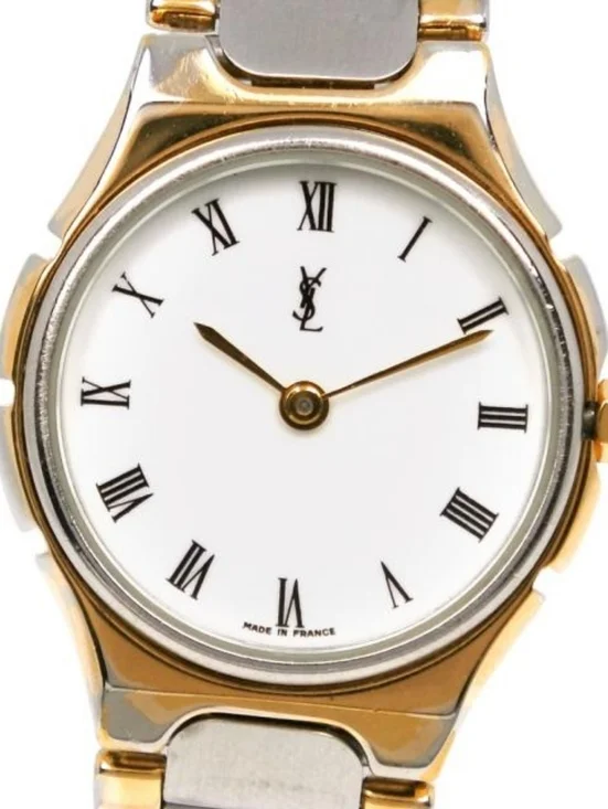 Vintage Yves Saint Laurent Two-Tone Roman Dial Quartz Watch |1990s - Picture 3 of 16